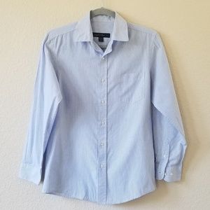 Joseph & Feiss youth size 16 blue white pinstriped